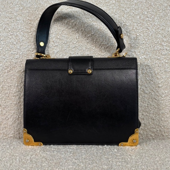 Authentic Pre-Owned Prada Black Leather Animalier Cahier Crossbody Bag - Picture 6 of 16